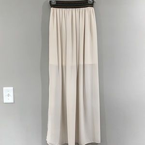 Francesca’s Cream Maxi Skirt